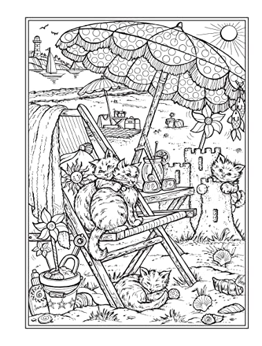 Creative Haven It's a Cat's World! Coloring Book (Adult Coloring Books: Pets) WoodArtSupply