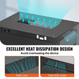 VEVOR 9U Wall Mount Network Server Cabinet, 15.5'' Deep, Server Rack Cabinet Enclosure, 200 lbs Max. Ground-Mounted Load Capacity, with Locking Glass Door Side Panels, for IT Equipment, A/V Devices VEVOR