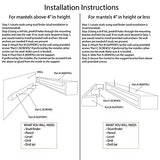 Urbandi URBANDI Fireplace Mantel, Distressed, Rustic, Floating Shelf, Modern, Real Wood. 72Lx6Hx8D, Provincial Urbandi