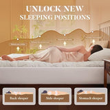 PRIMESOFT 100% Waterproof King Size Mattress Topper, Thick Pillow Top Mattress Pad，Up to 21 Inch Deep Pocket,Soft Breathable Mattress Pad for Back Pain, Protector Cover(White) Primesoft