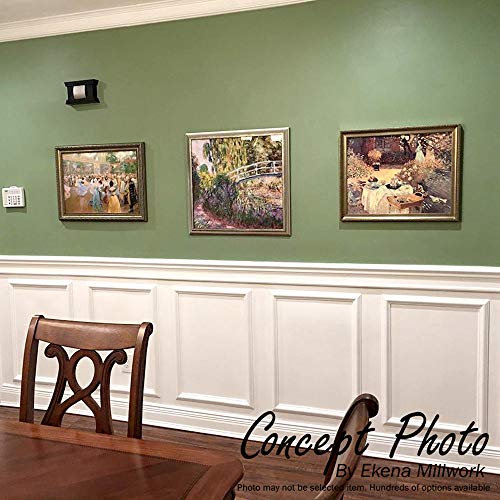 Ekena Millwork PNL16X20AS-02 16"W x 20"H x 1/2"P Ashford Molded Scalloped Wainscot Wall Panel Ekena Millwork