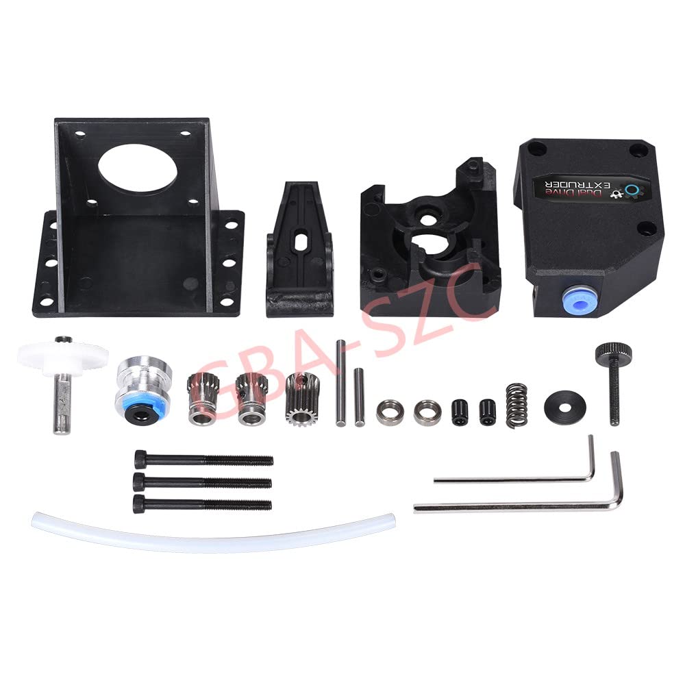 GBA-SZC Dual Drive Extruder,High Performance Upgrading Parts for Mega S,Prusa I3,CR10,Ender 3/Ender 3 V2/Ender 3 Pro Series,Wanhao D9,Anet E10,Geeetech A10 and Other DIY 3D Printers.(Type1) GBA-SZC
