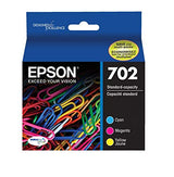 EPSON 702 DURABrite Ultra Ink Standard Capacity Color Combo Pack (T702520-S) Works with WorkForce Pro WF-3720, WF-3730, WF-3733 Epson
