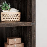 IDEALHOUSE 5 Tier Bookcase, Farmhouse Book Shelf with Storage Open Display Bookshelves, 71" Tall Book Case Wooden 5 Shelf Bookcase Home Decor Furniture for Home Office, Living Room, Bed Room - Cherry IDEALHOUSE