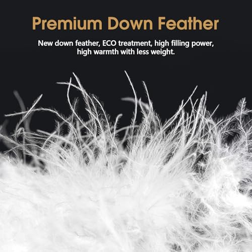 CYMULA Twin Size Feather Down Comforter - All Season White Duvet Insert, Lightweight Box Stitched, Fluffy Breathable, Ultra Soft Quiet Hotel Style with 8 Tabs(68" x 90") CYMULA
