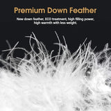 CYMULA Twin Size Feather Down Comforter - All Season White Duvet Insert, Lightweight Box Stitched, Fluffy Breathable, Ultra Soft Quiet Hotel Style with 8 Tabs(68" x 90") CYMULA