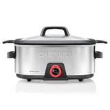 Chefman 6-Quart Slow Cooker, Electric Countertop Cooking, Stovetop & Oven-Safe Removable Insert for Browning & Sautéing, Family-Size Soups & Stews, Nonstick & Dishwasher-Safe Interior,Stainless Steel Chefman