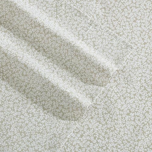 Kenneth Cole - Twin Sheet Set, Super Soft Wrinkle-Resistant Bedding with Bonus Pillowcases, Floral Home Decor, Oeko-Tex Certified (Chill Flowers Beige, Twin) Kenneth Cole
