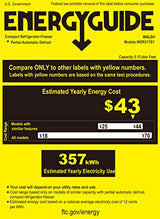 Walsh Compact Retro Refrigerator, Dual Door Mini Fridge, Energy Efficient, Adjustable Mechanical Thermostat with Freezer, Reversible Doors with leveling Front Legs, 3.1 Cu Ft, Stainless Steel Walsh