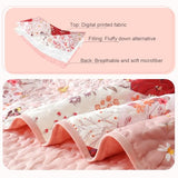 Whale Flotilla Patchwork Quilt Twin Size, Extra Soft Boho Floral Bedspreads for Bed Reversible Lightweight Twin Quilt Bedding Set Printed Coverlets with 1 Pillow Sham for All Seasons, Red Whale Flotilla