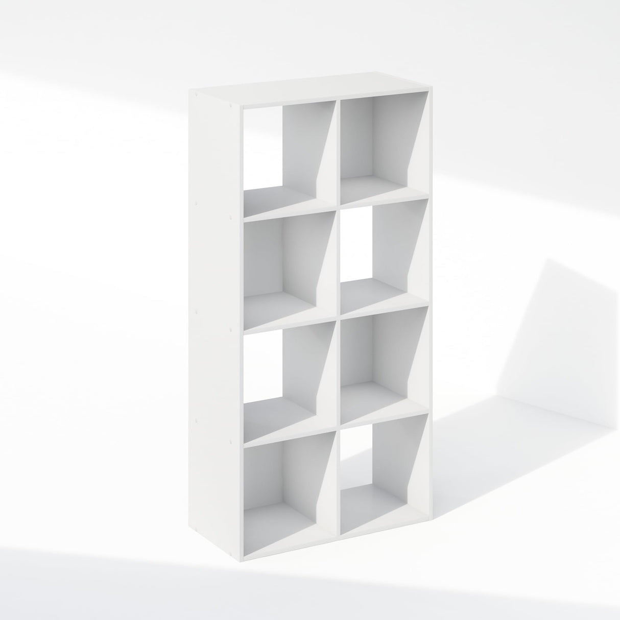 Furinno Pelli Cubic Storage Cabinet, Bookcase, Bookshelf, 8-Cube, White Furinno