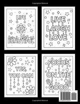 Large Print Inspirational Coloring Book: Stress Relieving Motivational Coloring Book for Everyone WoodArtSupply