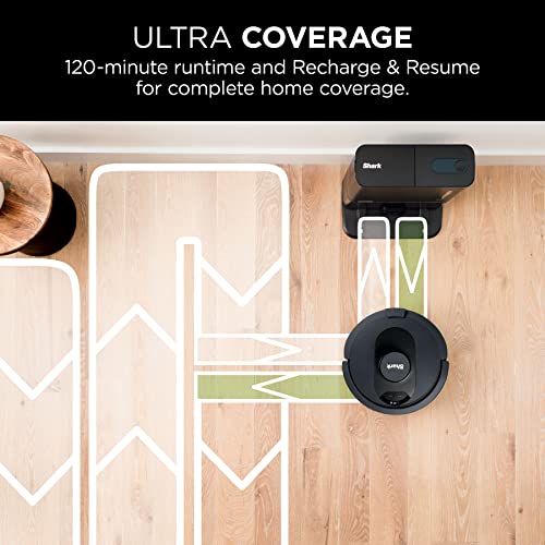 Shark AV2501S AI Ultra Robot Vacuum, with Matrix Clean, Home Mapping, 30-Day Capacity HEPA Bagless Self Empty Base, Perfect for Pet Hair, Wifi, Dark Grey Shark