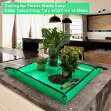 Onlysuki Repotting Mat for Indoor Plant Transplanting Control Mess, 26.8"X26.8" Waterproof Succulent Potting Mat Square Planting Tray Soil Change Mat Gardening Gifts for Plant Lovers Onlysuki