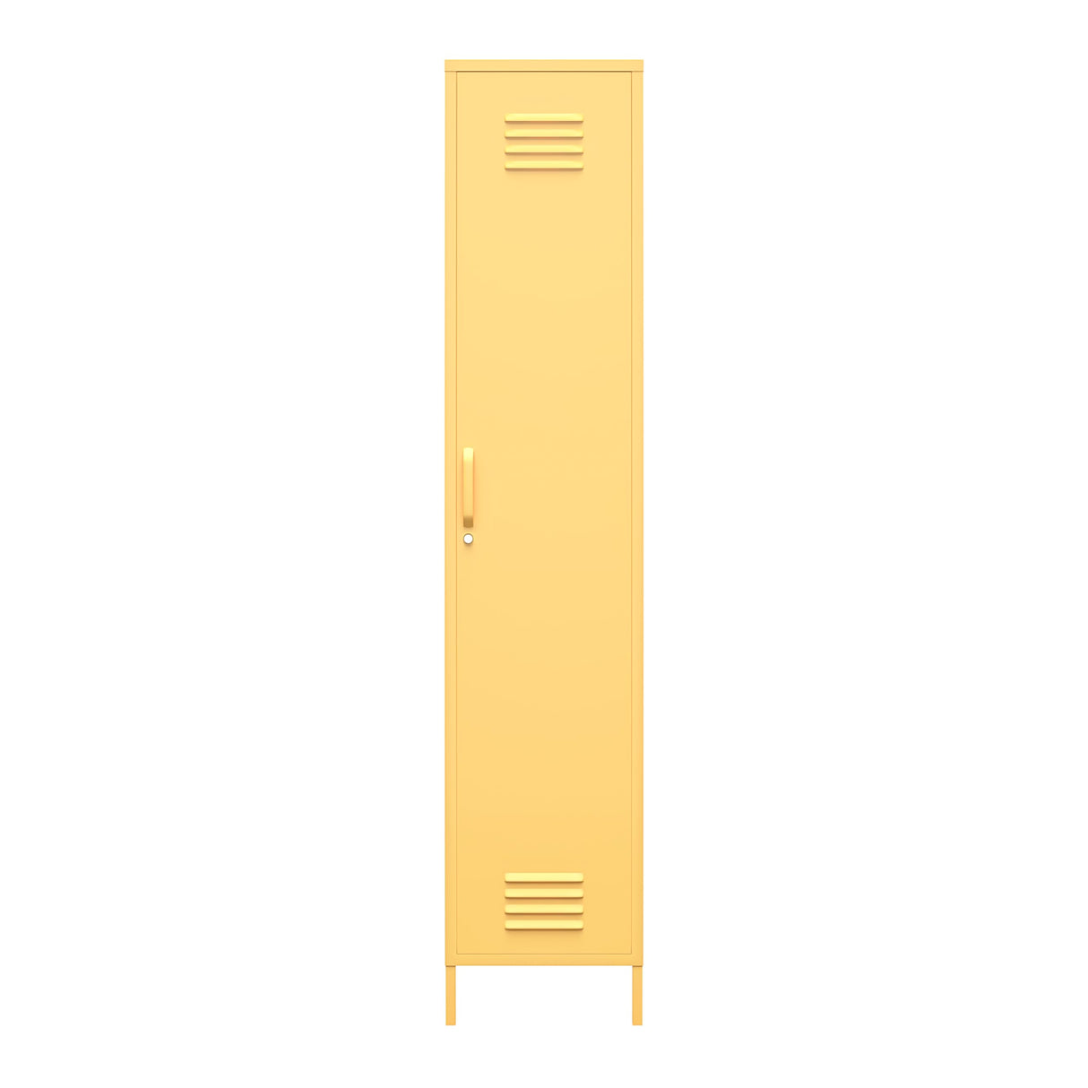 Novogratz Cache Single Metal Locker Storage, Yellow Cabinet Novogratz