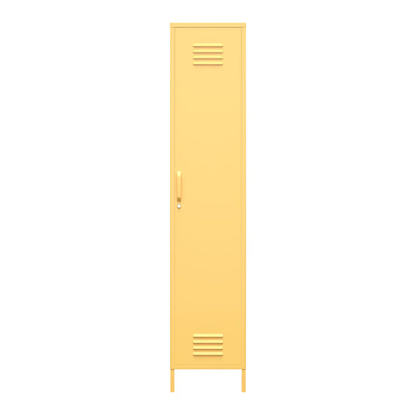 Novogratz Cache Single Metal Locker Storage, Yellow Cabinet Novogratz