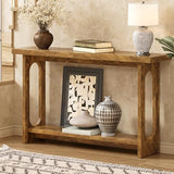 Tarnorci Farmhouse Console Table, 55inch Wood Vintage Console Table Narrow Sofa Tables Hallway Tables for Entryway, Living Room, Foyer Tarnorci