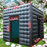 Staelea Inflatable Photo Booth(Black and White, Two Doors, 9.2X 9.2X 9.2ft), Tent with Air Blower, for Wedding Party Commercial Lease Exhibition Display staelea
