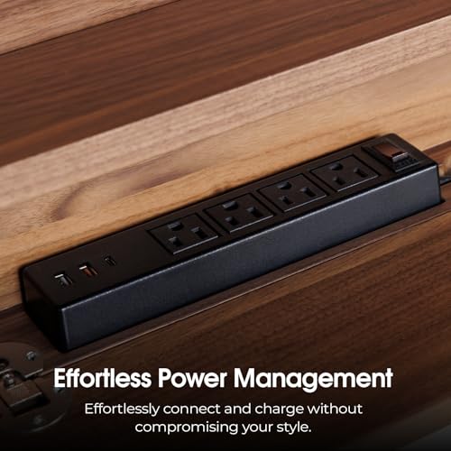 Transformer Table - Dining Table to Computer Desk, Work-from-Home Office, Gaming Desk, Study Desk, Space-Saving Furniture, Multiuse Dining Table, Royal Brown Transformer Table