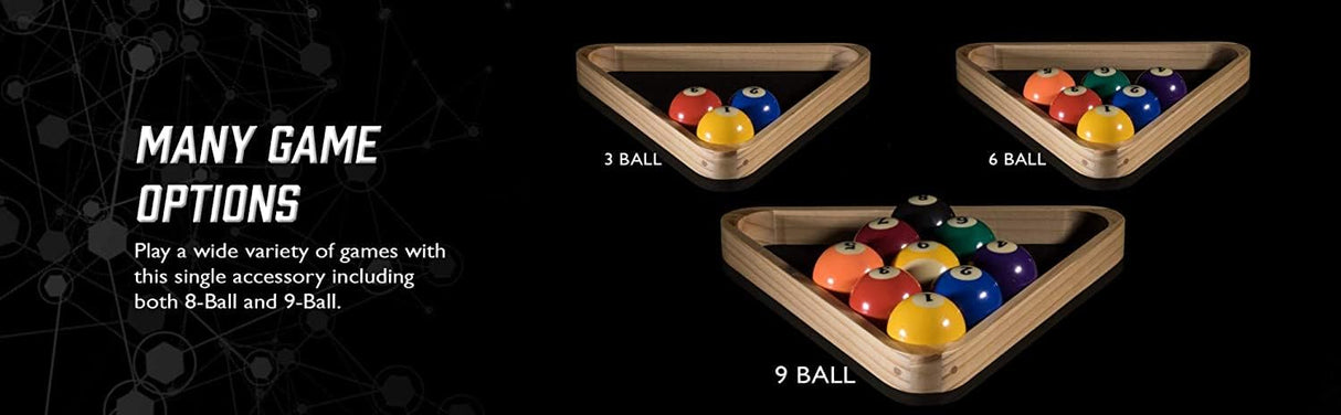 Viper Billiard/Pool Table Accessory: 8-Ball Rack, Hardwood Triangle, Holds Standard 2-1/4" Sized Balls Viper