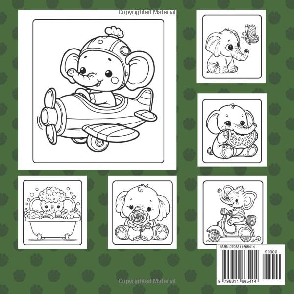 Elephant Coloring book: Bold and Easy For Cute Animals Elephant Lovers For Kids and Adults Majosta