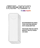 Subli-Craft Bookmark Cardboard Custom Sublimation Pack 50 Units by Subli-Cloth Design Subli-Cloth