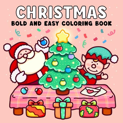 Christmas: Bold & Easy Coloring Book, Stocking Stuffer for Adults & Teens (Christmas Coloring Book)