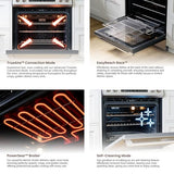 RANGAIRE RRE303GS 30" Electric Range, 5 Burners, 5.0 cu. Ft. Capacity, Freestanding Slide-in AirFry, True Convection Oven, Self Cleaning, Easy Reach Racks, Glass Touch, Stainless Steel Rangaire