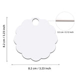 CraftPanel 30 PCS Sublimation Hardboard Name Plates Blanks for Stanley 40oz Cup Accessories Custom Name Tag, Sublimation Tumbler Lid Topper MDF Blank Tumbler Nameplates (Flower Round 3.2") CraftPanel