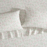 Laura Ashley - Full Sheet Set, Super Soft Cotton Percale Bedding Set with Matching Shams, Oeko-Tex Certified (Bonnie Pink, Full) Laura Ashley