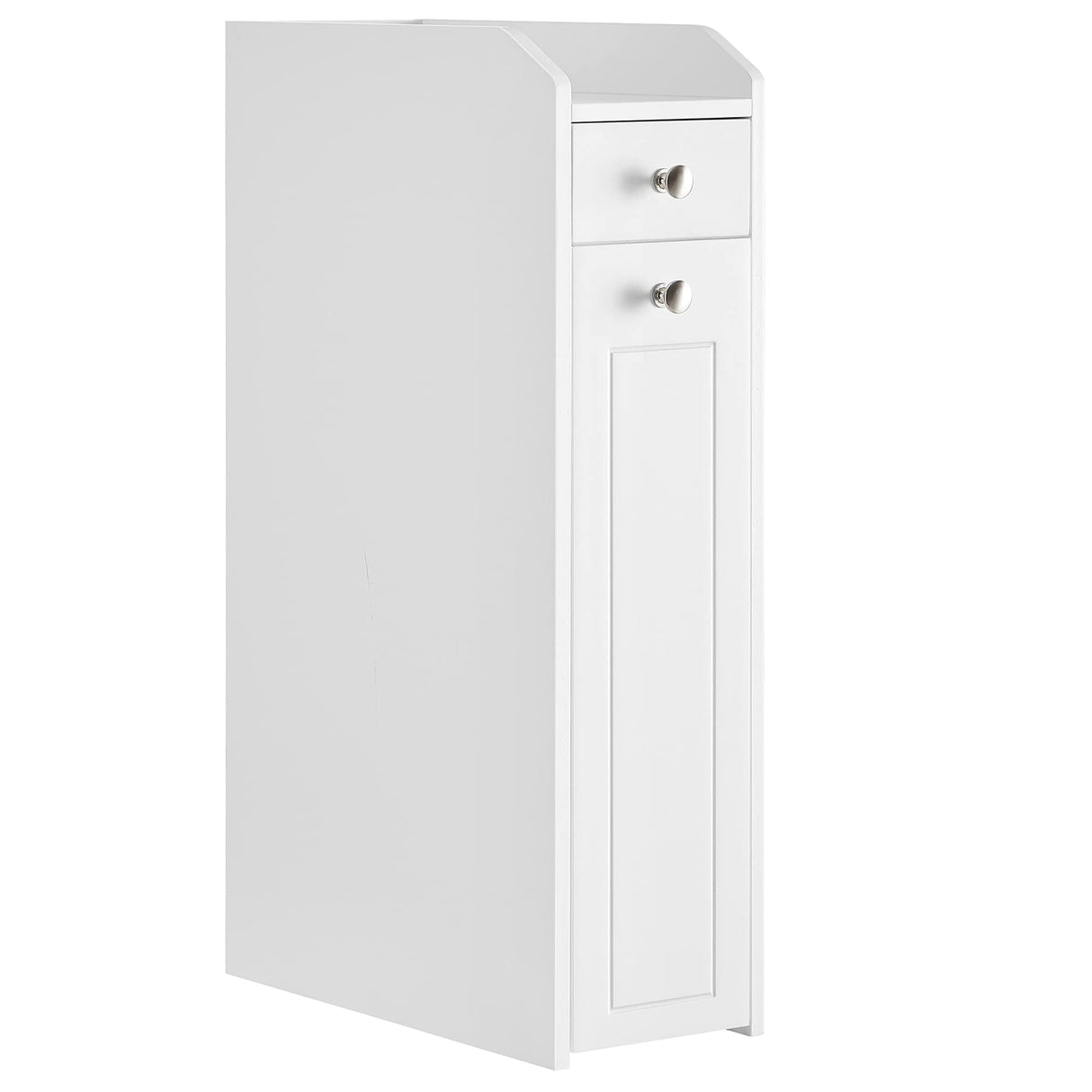 VASAGLE Small Bathroom Storage Cabinet, Slim Bathroom Storage Organizer, Toilet Paper Holder with Storage, Toilet Paper Storage Cabinet with Slide Out Drawers, for Small Spaces, White UBBC847P31 VASAGLE