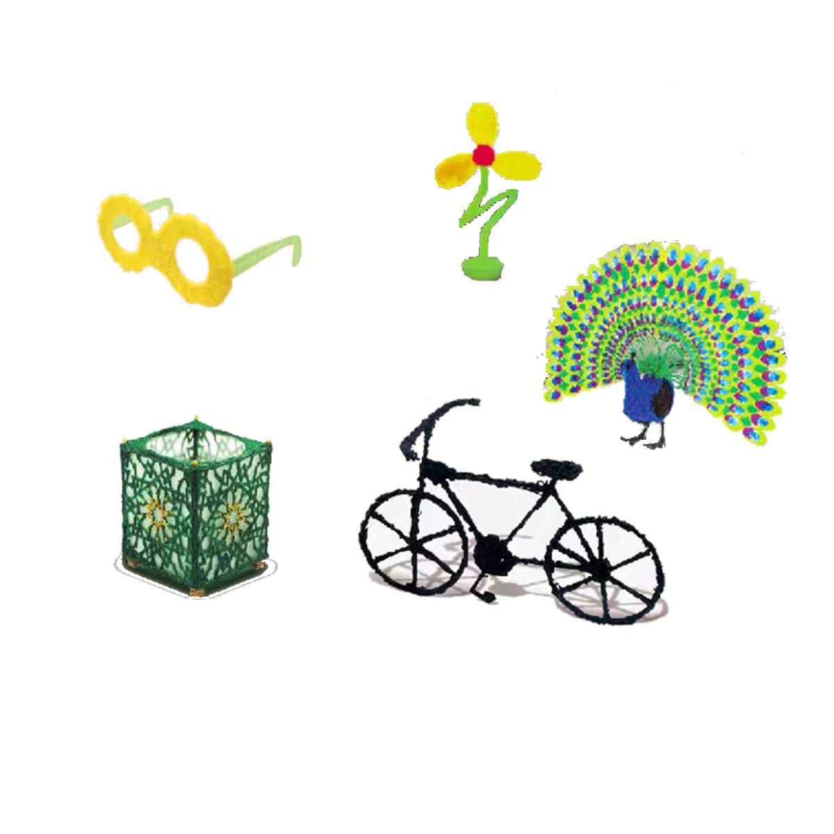 40 Patterns 3D Printer Drawing Molds Paper Stencils for 3D Printing Pen,Painting Graffiti Template Printing Paper for 3D Pen Kids DIY Gift,Animal Vehicle Sword, with a Transparent Board Plate WelyHM