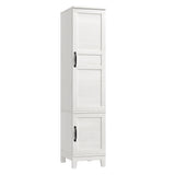 GarveeHome Armoire Wardrobe Closet with 2 Doors,72 in Wooden Wardrobe Cabinet with Hanging Rod, Narrow Tall Clothing Armoire Cabinet with 18 Adjustable Shelves for Bedroom, Clothes, Rustic White GarveeHome