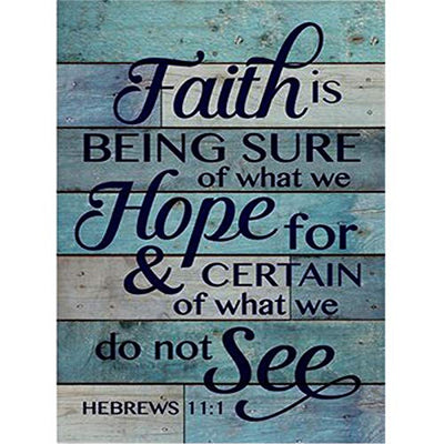 5D DIY Diamond Painting, Faith Hope See Diamond Painting Kits for Adults Full Drill Round Diamond Gem Art Beads Painting for Kids Perfect for Home Wall Decor 11.8x15.7 inch