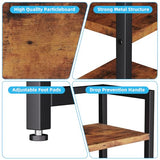 Marbrasse Desk Shelf with Drawer, 40" Desk Hutch for Computer Monitor, Wooden Desktop Bookshelf Storage Rack for Home Office Dorm - Dark Brown Marbrasse