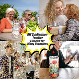 Draheri 12 Oz Sublimation Tumblers Blanks Bulk, Sublimation Cups for Kid with Straw and Brush, Stainless Steel Double Wall Insulated Sublimation Mugs, Individually Boxed (8 Pack) Draheri