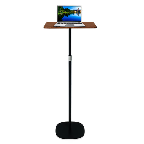 POLESTO Portable Laptop Floor Stand, Bedside/Sofa Table with Height Adjustable 18''~47'', Stylish Movable Workstation Floor Standing Desk for Office, Meeting Room, living room Easy Assembly, Black POLESTO