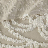 Madison Park Laetitia Lightweight 100% Cotton Quilt Set, Breathable Chenille Tufted, Shabby Chic Boho Medallion Design, Sham, Floral Ivory w/ Tassels, King/California King (104 in x 92 in) 3 Piece Madison Park