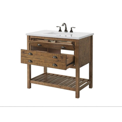 Martin Svensson Home Monterey Single Vanity, Natural Brown - WoodArtSupply