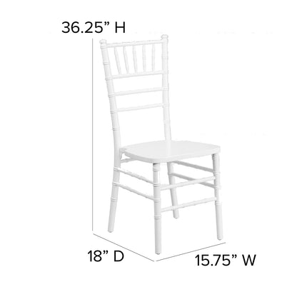 Flash Furniture HERCULES Series White Wood Chiavari Chair - WoodArtSupply