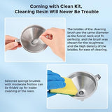 Sovol 3D Stainless Steel Funnel, Resin Funnel Filter Cup for SLA/DLP/LCD Resin 3D Printer UV Resin, Double-Strainer Filter for 3D Printing Liquid, Coming with Resin Cleaning Kit Sovol