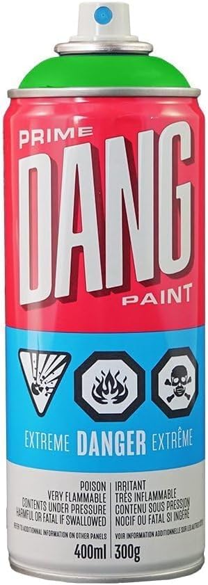 DANG Prime Graffiti Spray Paint Set of 12 Monochrome Colors, 400ml Cans, High Coverage Matte Spray Paint Kit, Low Pressure, Ideal for Murals, Outdoor, Metal, Vinyl, Wood, Graffiti Art Supplies DANG Paint