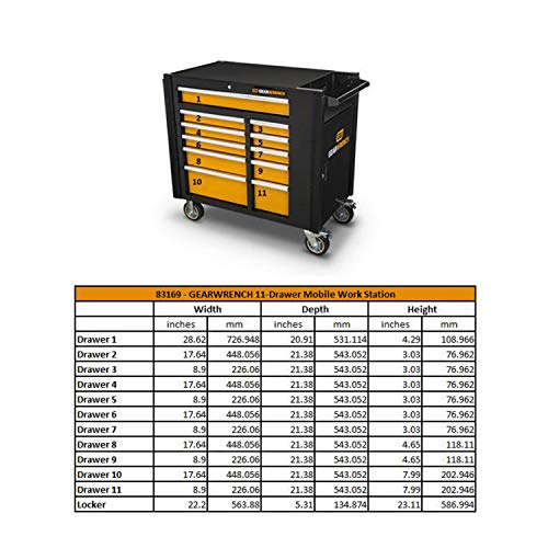 GEARWRENCH 42" 11 Drawer Mobile Work Station | 83169 - WoodArtSupply