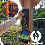 Backyard Discovery Arcadia 20 ft. x 9.5 ft. All Cedar Wooden Gazebo Pavilion with Hard Top Steel Slant Roof Backyard Discovery