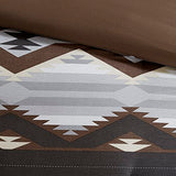 Woolrich Rustic Lodge Cabin Comforter Set - All Season Down Alternative Warm Bedding Layer and Matching Shams, Oversized Queen, Bitter Creek, Grey/Brown