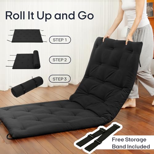 Syrinx Water Resistant Japanese Futon Mattress, Full Size 75"x54", 2.5 Inch Thick Japanese Floor Mattress Tatami Mat, Foldable Floor Bed Sleeping Pad for Dormitory Guest Room Camping Syrinx