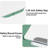 COSVALVE 39in Wide Adjustable Height Kids Desk with Tilting Desktop, Steel Frame, Drawer, and Bookshelf Hutch, Study Child Table for Ages 3-12, Grey COSVALVE