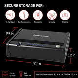 SentrySafe Biometric Gun Safe for Handgun or Pistol, Fingerprint Safe with Interior Light, 1 Handgun Capacity, Firearm Storage with Bolt Down Kit, QAP1BLX SentrySafe
