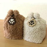 Cat & Dog Hair Keychain - Paw Shaped Leather Memorial Keepsake for Dog Cat Fur Storage, Pet Fur Keepsake Collector with Refillable Capsule (3PCS)