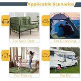 MAXYOYO 6" Extra Thick Japanese Floor Mattress Futon Mattress, Foldable Tatami Pad for Adults, Roll Up Floor Bed for Guest Room Bedroom RV, Green, Queen MAXYOYO
